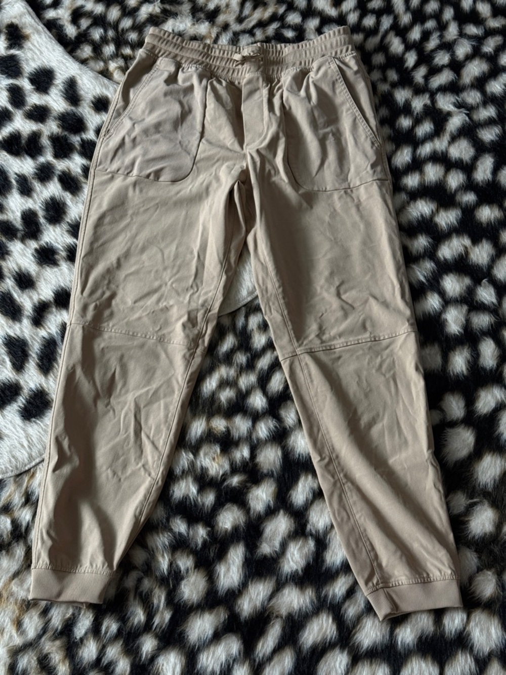 wonder nation Tan Kids Jogger Pants with Elastic Waist